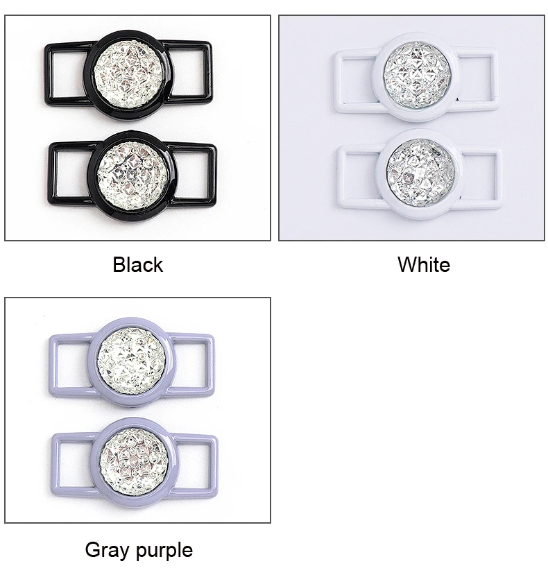 Luxurious Gemstone Diamond Shoelaces Decorative Metal Buckle Shoe Charms Color Shoelace DIY Sneaker Kits Shoe Accessories