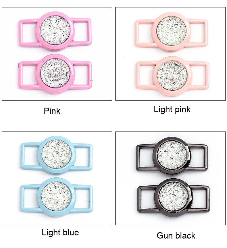 Luxurious Gemstone Diamond Shoelaces Decorative Metal Buckle Shoe Charms Color Shoelace DIY Sneaker Kits Shoe Accessories