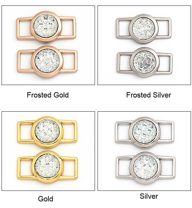 Luxurious Gemstone Diamond Shoelaces Decorative Metal Buckle Shoe Charms Color Shoelace DIY Sneaker Kits Shoe Accessories