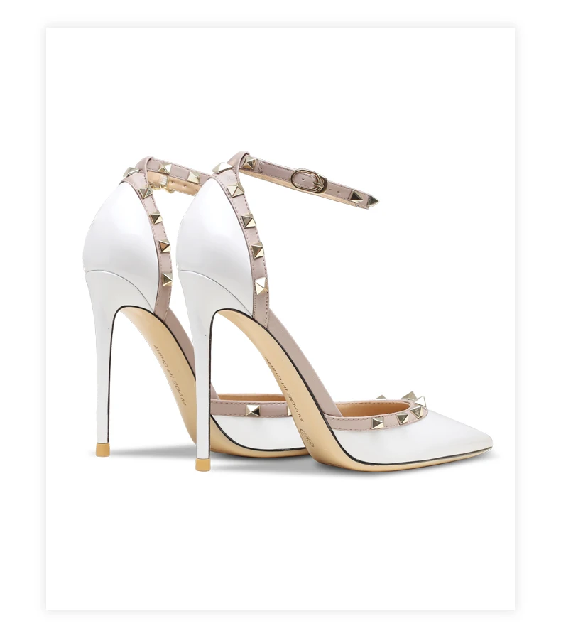 shoes woman 2025 trend Leather Women's Sandals Summer Gladiator Ankle Strap Party Sexy High Heels Luxury Rivets Ladies Shoes