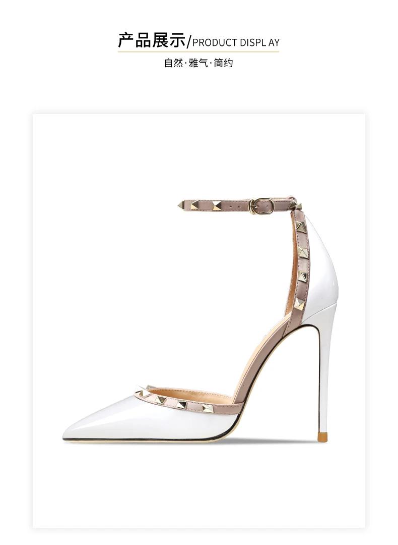 shoes woman 2025 trend Leather Women's Sandals Summer Gladiator Ankle Strap Party Sexy High Heels Luxury Rivets Ladies Shoes