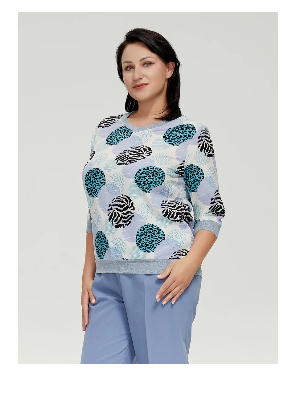 Astrid Women's T-Shirt 2022 Female Oversized Top O-Neck Daily All-Match Clothing Fashion Leopard Polka Dot Print Tee Shirt Trend
