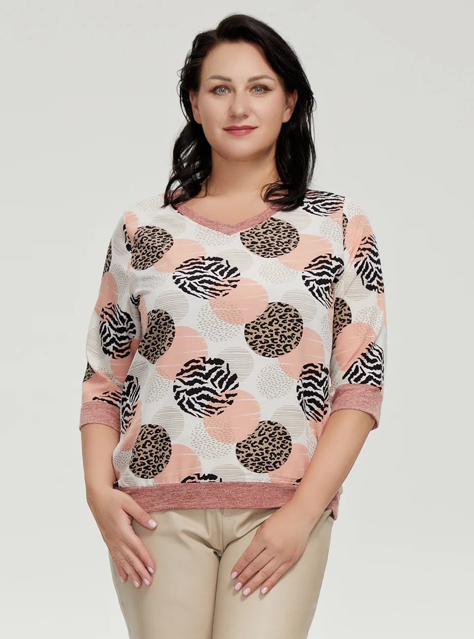 Astrid Women's T-Shirt 2022 Female Oversized Top O-Neck Daily All-Match Clothing Fashion Leopard Polka Dot Print Tee Shirt Trend