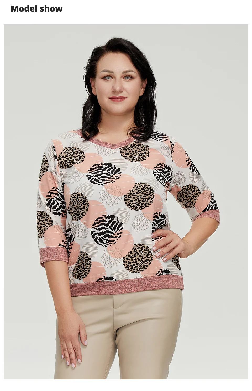 Astrid Women's T-Shirt 2022 Female Oversized Top O-Neck Daily All-Match Clothing Fashion Leopard Polka Dot Print Tee Shirt Trend