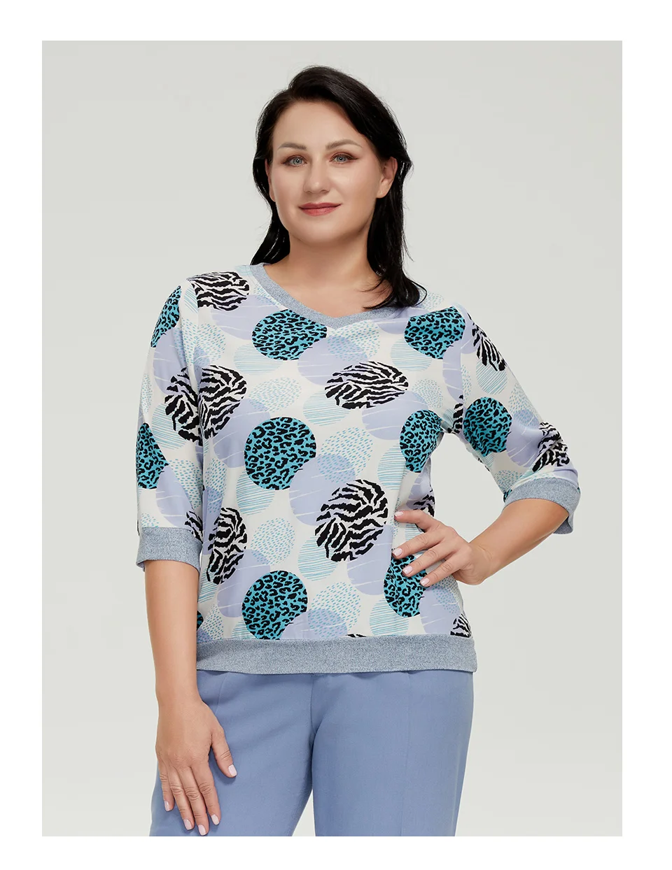 Astrid Women's T-Shirt 2022 Female Oversized Top O-Neck Daily All-Match Clothing Fashion Leopard Polka Dot Print Tee Shirt Trend