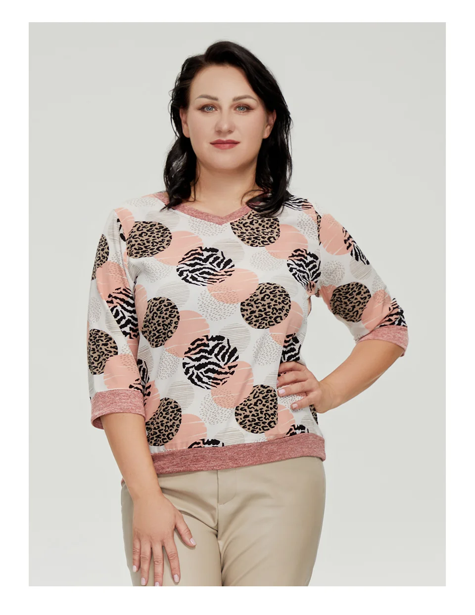 Astrid Women's T-Shirt 2022 Female Oversized Top O-Neck Daily All-Match Clothing Fashion Leopard Polka Dot Print Tee Shirt Trend