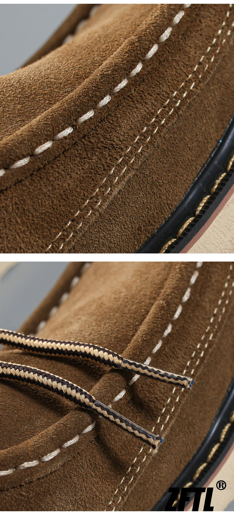 ZFTL Men's Winter Warm boots Wool Snow Casual Boots Men's cowhide thick-soled bread shoes Thickened casual men's cotton boots