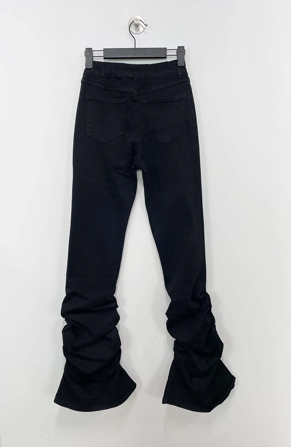 REDDACHiC Stacked Flare Jeans Women Black Trousers Goth Retro Solid Stretch High Rise Boot Cut Pants Japanese Korean Y2k Fashion