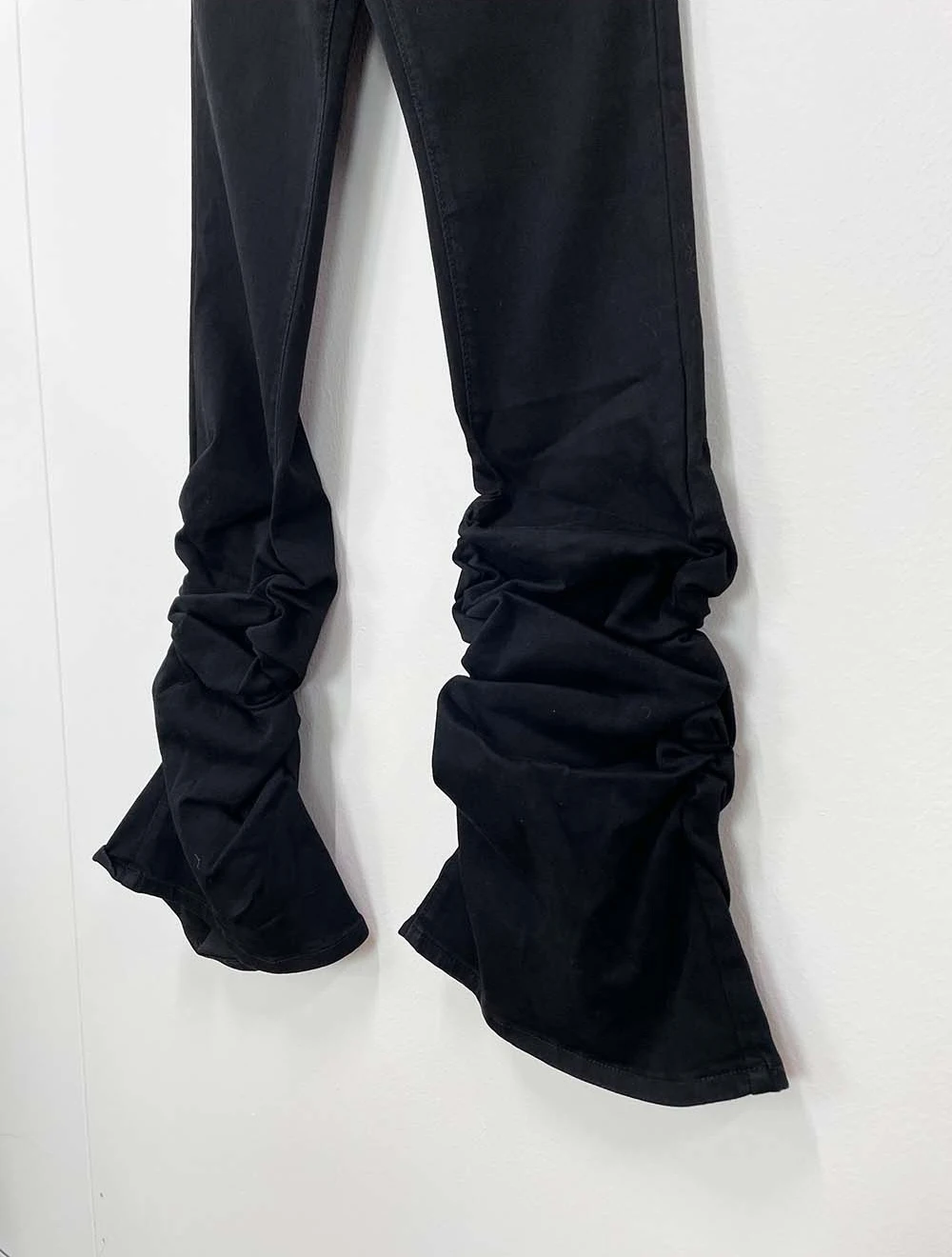 REDDACHiC Stacked Flare Jeans Women Black Trousers Goth Retro Solid Stretch High Rise Boot Cut Pants Japanese Korean Y2k Fashion