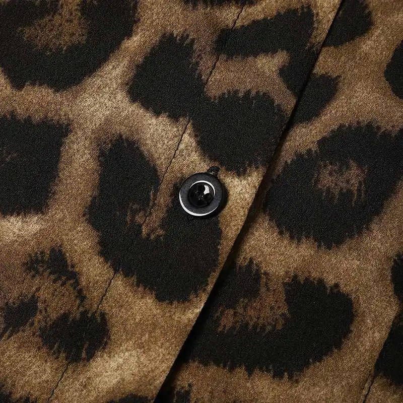 Fashion Women Leopard Print Pant Sets ZANZEA Casual Loose Tops and Pant Outfits 2023 Autumn Wide Leg Pant Leisure Two Piece Sets
