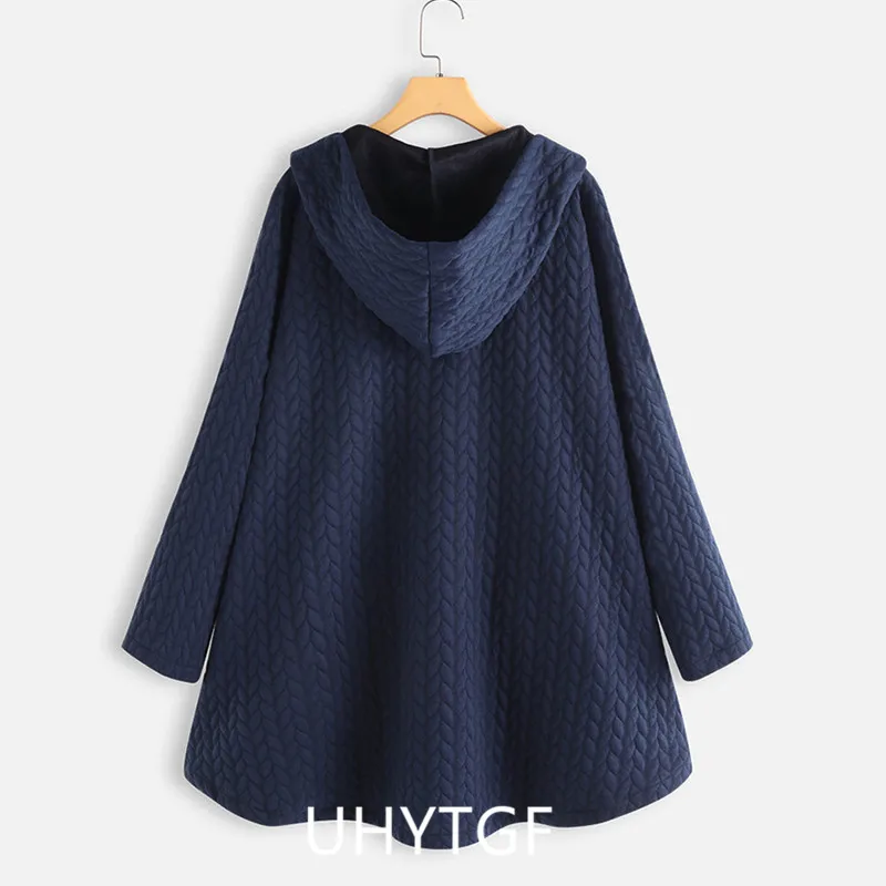 UHYTGF Chaquetas Women Jackets Korean Loose 8XL Big Size Coat Female Mid Length Hooded Spring Autumn Tops Outewear Jaquetas 1874