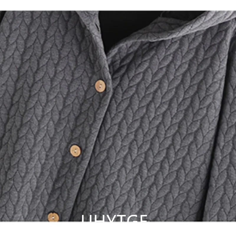 UHYTGF Chaquetas Women Jackets Korean Loose 8XL Big Size Coat Female Mid Length Hooded Spring Autumn Tops Outewear Jaquetas 1874