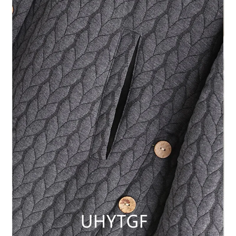 UHYTGF Chaquetas Women Jackets Korean Loose 8XL Big Size Coat Female Mid Length Hooded Spring Autumn Tops Outewear Jaquetas 1874