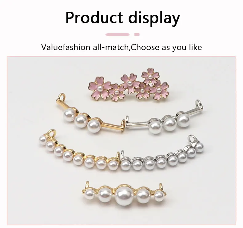 Shoelaces Clips Decoration Shoelace Buckle Shoes Charm Sneakers Pearl Shiny Rhinestones Women Girl Shoe Laces Decorative 1PCS