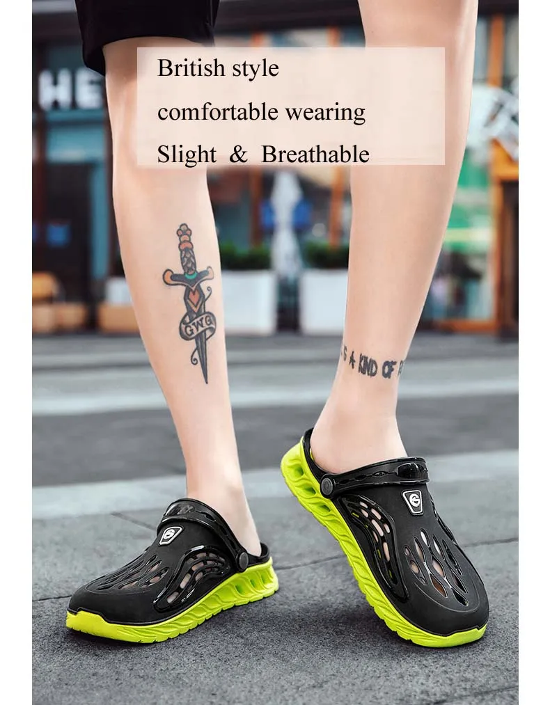 Summer Comfortable Men's Garden Clogs Male Outdoor EVA Injection Clogs Casual Sandal Men Beach Slippers Water Shoes Pool Sandals