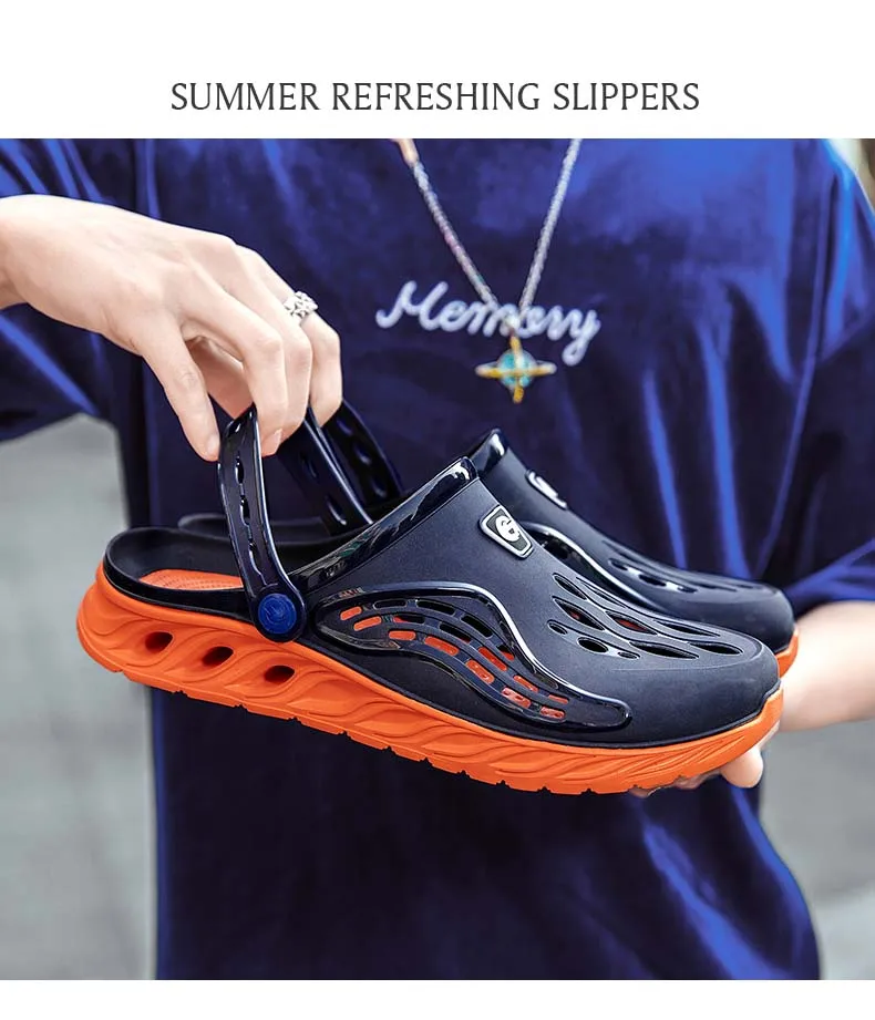 Summer Comfortable Men's Garden Clogs Male Outdoor EVA Injection Clogs Casual Sandal Men Beach Slippers Water Shoes Pool Sandals