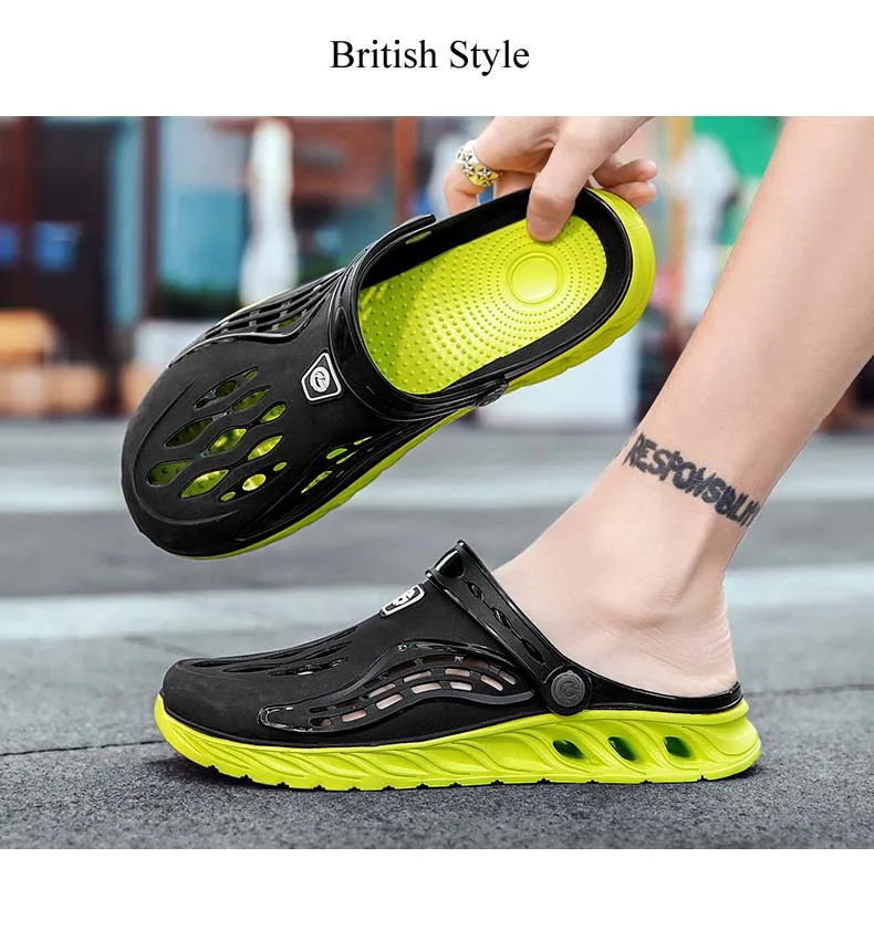 Summer Comfortable Men's Garden Clogs Male Outdoor EVA Injection Clogs Casual Sandal Men Beach Slippers Water Shoes Pool Sandals