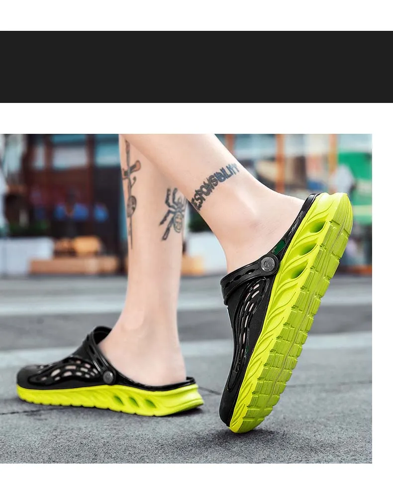 Summer Comfortable Men's Garden Clogs Male Outdoor EVA Injection Clogs Casual Sandal Men Beach Slippers Water Shoes Pool Sandals