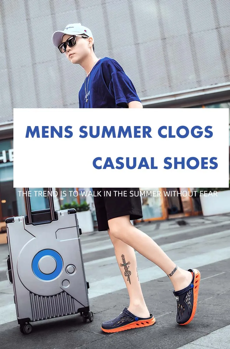 Summer Comfortable Men's Garden Clogs Male Outdoor EVA Injection Clogs Casual Sandal Men Beach Slippers Water Shoes Pool Sandals