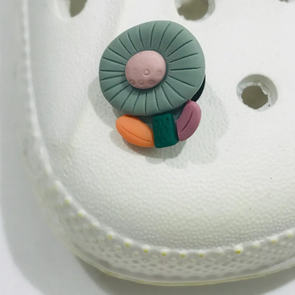 1Pcs Mushroom Tree Flowers Little Cute Clog Accessories Resin Shoes Buckle Charms Fit Girls Boys Backpack
