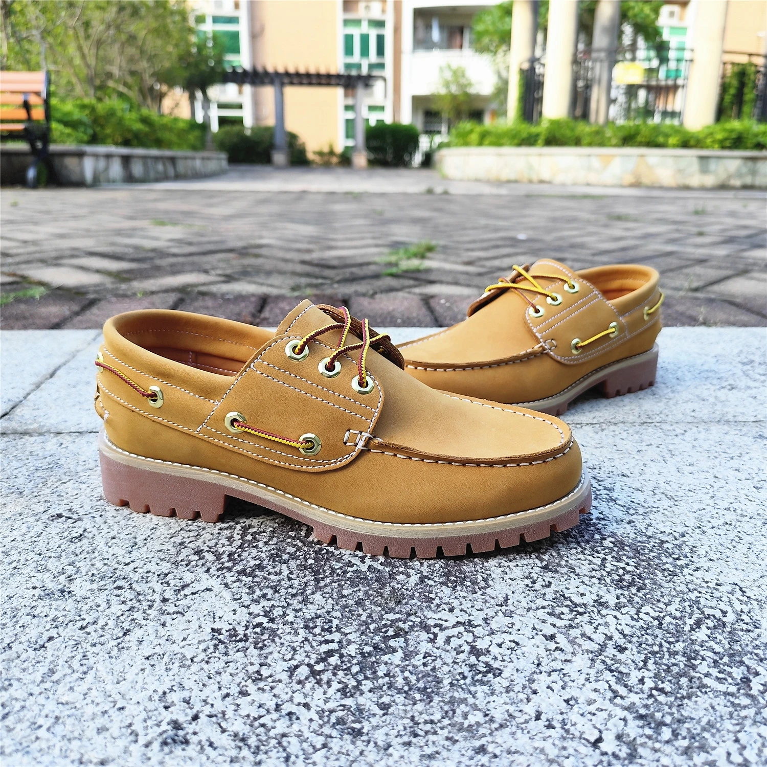 Fashion Genuine Leather Men's Loafers Soft Casual Shoes Moccasins Boat Shoes Platform Male Black Brown Lace-up Oxfords