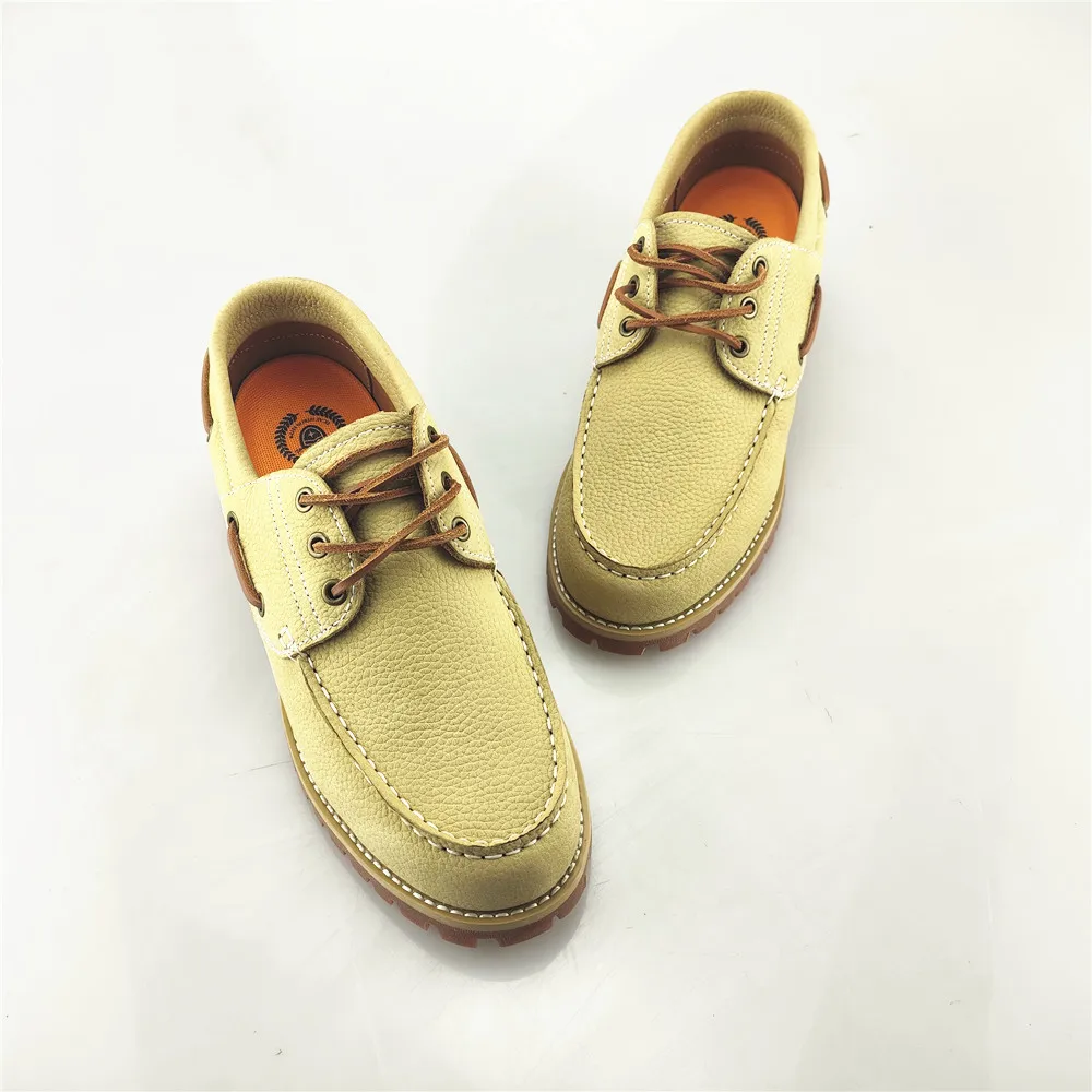 Fashion Genuine Leather Men's Loafers Soft Casual Shoes Moccasins Boat Shoes Platform Male Black Brown Lace-up Oxfords