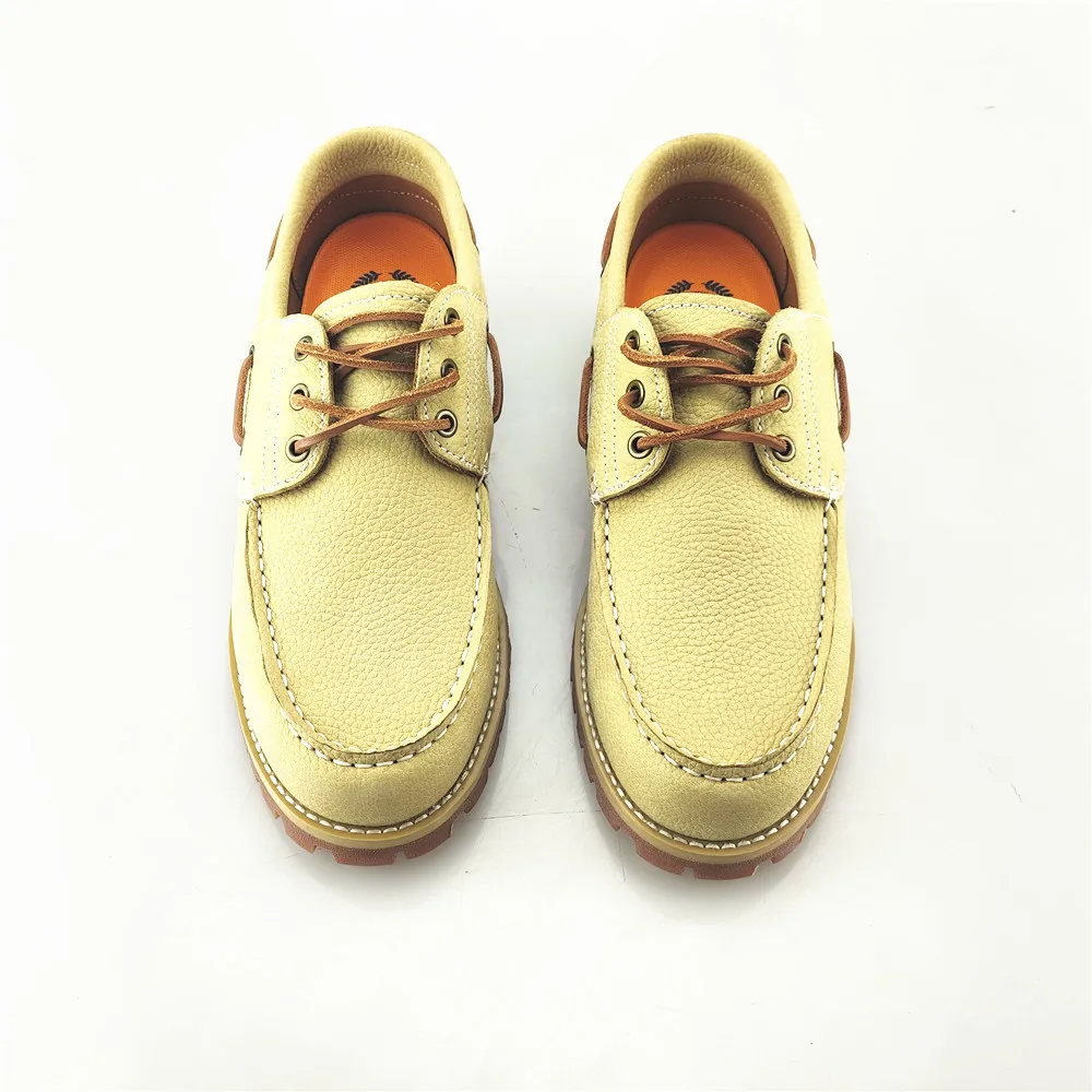 Fashion Genuine Leather Men's Loafers Soft Casual Shoes Moccasins Boat Shoes Platform Male Black Brown Lace-up Oxfords