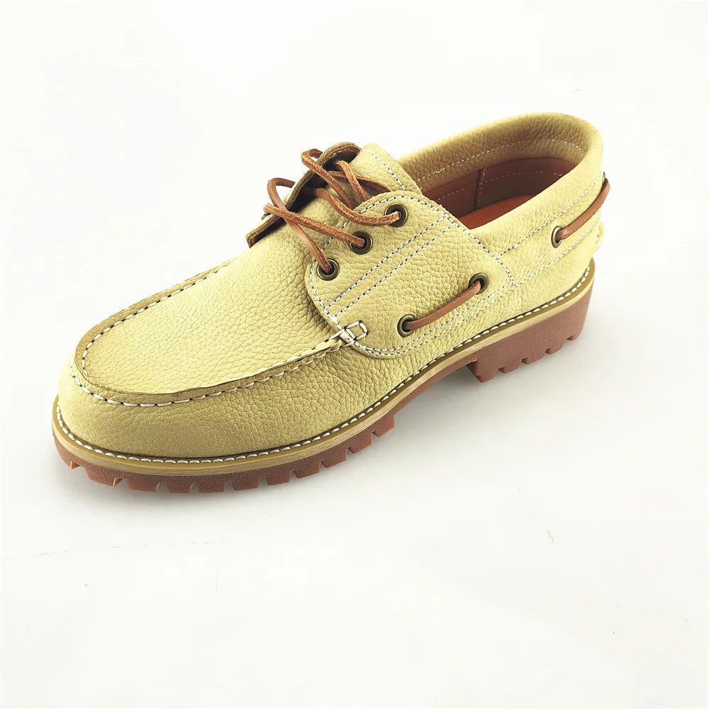 Fashion Genuine Leather Men's Loafers Soft Casual Shoes Moccasins Boat Shoes Platform Male Black Brown Lace-up Oxfords