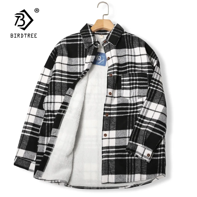 Thick Velvet Plaid Shirts Women Winter Warm Blouses and Tops New Casual Woolen Shirt Jacket Female Clothes Coat Outwear C17001X