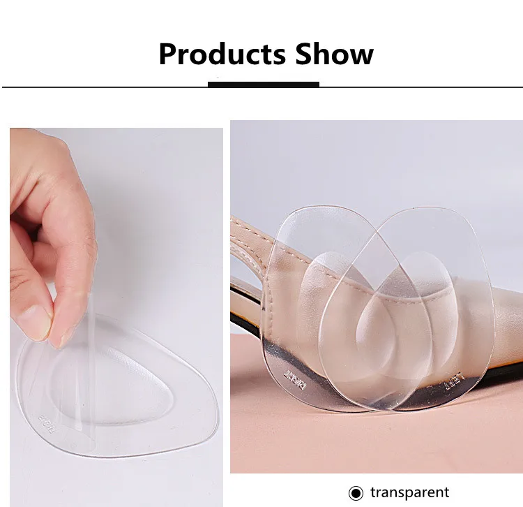 Women's Anti-slip Silicone Gel Half Insoles Forefoot Pain Relief Inserts for High Heels Comfortable Shoe Accessories