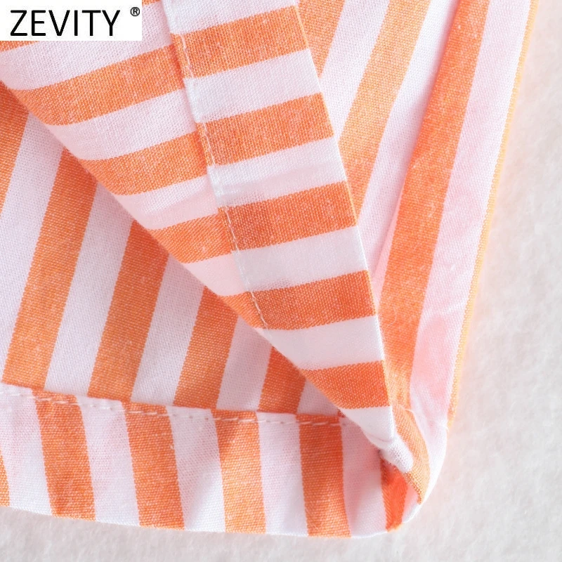 Zevity Women Fashion Patchwork Striped Print Casual Hot Bermuda Shorts Female Chic Elastic Waist Summer Pantalone Cortos P1086