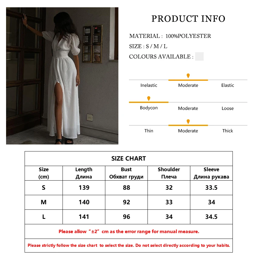 Clacive White Sexy Single-Breasted Women'S Dress 2022 Elegant Short Sleeve V-Neck Party Dresses Lady Casual Slim Midi Dress