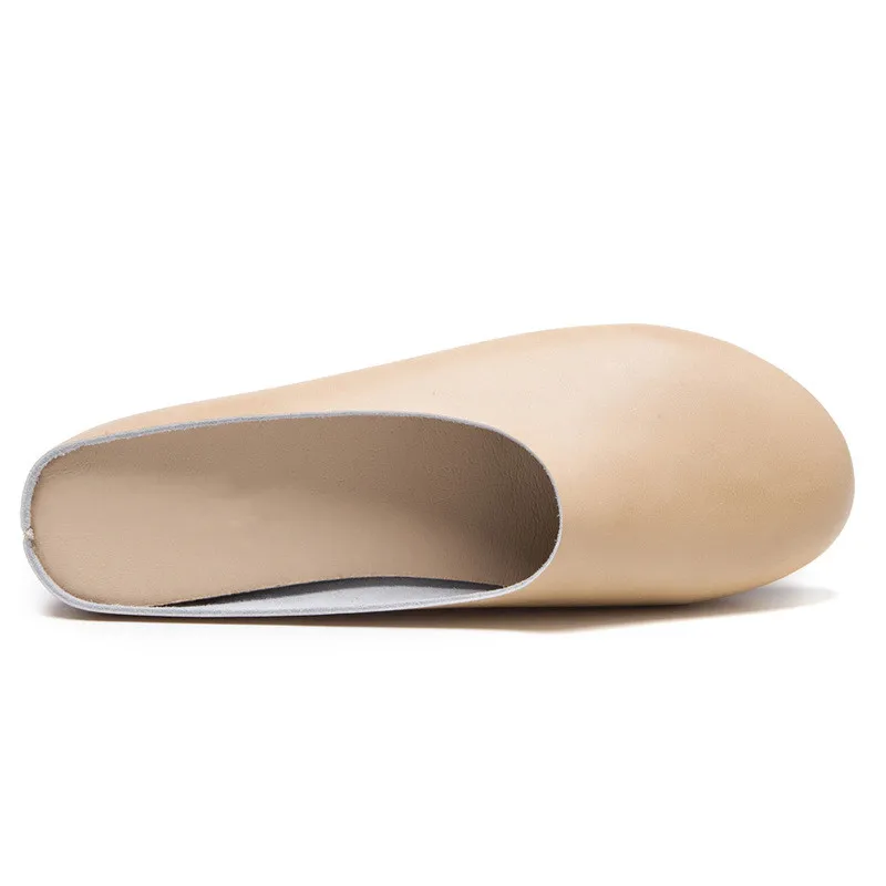 AIYUQI Women Slippers 2024 Spring New Genuine Leather Women Shoes Big Size 41 42 43 Flat Casual Summer Half Slippers Women