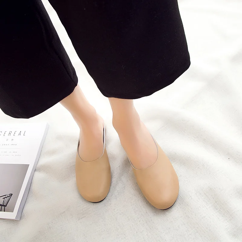 AIYUQI Women Slippers 2024 Spring New Genuine Leather Women Shoes Big Size 41 42 43 Flat Casual Summer Half Slippers Women