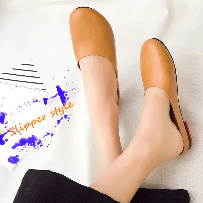 AIYUQI Women Slippers 2024 Spring New Genuine Leather Women Shoes Big Size 41 42 43 Flat Casual Summer Half Slippers Women
