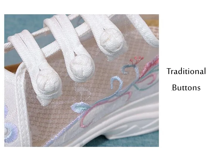 Women Air Mesh Embroidered Sneakers Ladies Summer Casual Shoes кроссовки женские Vintage Female Sandals
