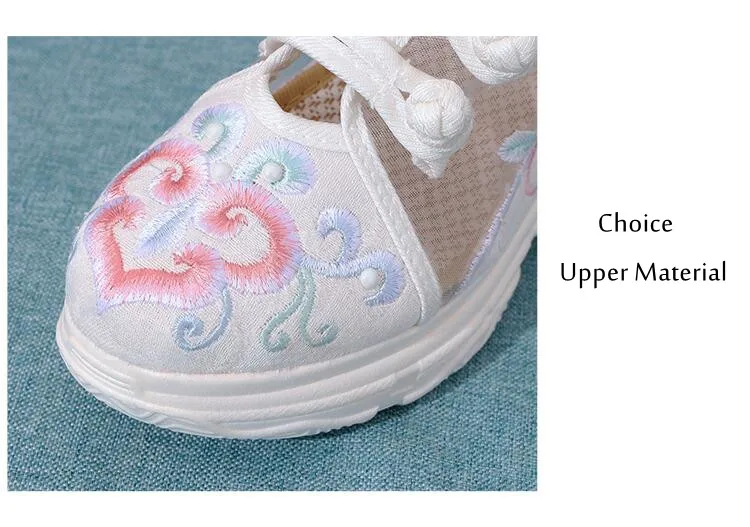Women Air Mesh Embroidered Sneakers Ladies Summer Casual Shoes кроссовки женские Vintage Female Sandals