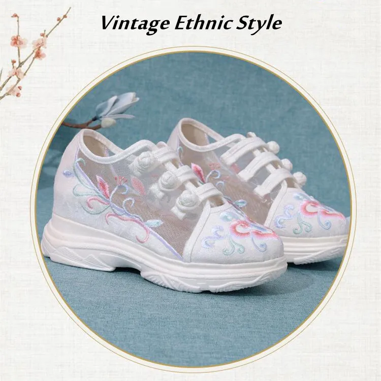 Women Air Mesh Embroidered Sneakers Ladies Summer Casual Shoes кроссовки женские Vintage Female Sandals