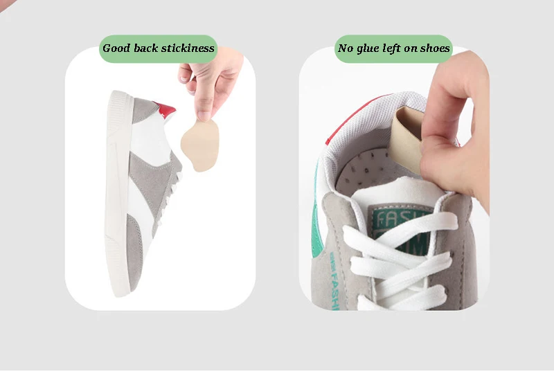 2 Pairs Sneakers Insoles Heel Repair Subsidy Viscose Shoe Hole Shoemaker Stickers for Shoes Sports Lining Sticky Heel Anti-Wear
