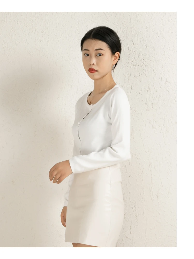 Blouses Cardigan Female Knitted Ladies Sweaters Cropped Clothing Crochet Top Korean Fashion Style Black Outerwear Tricot Jersey