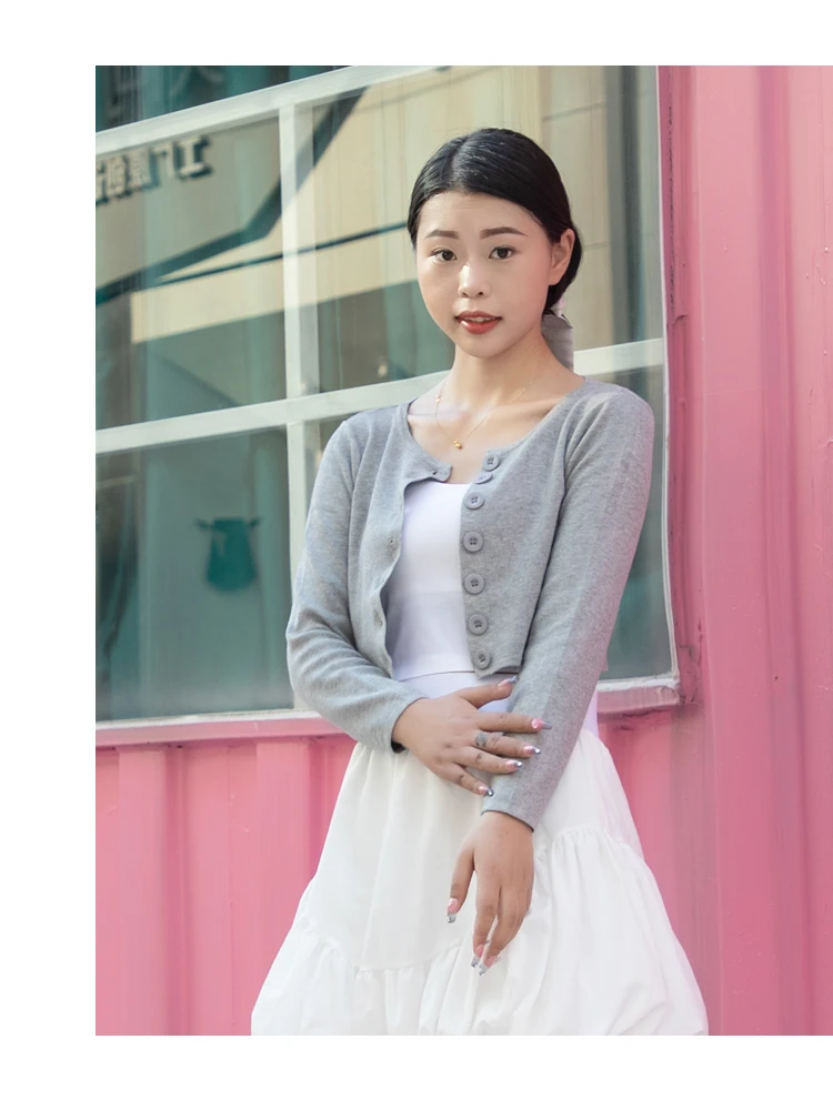 Blouses Cardigan Female Knitted Ladies Sweaters Cropped Clothing Crochet Top Korean Fashion Style Black Outerwear Tricot Jersey