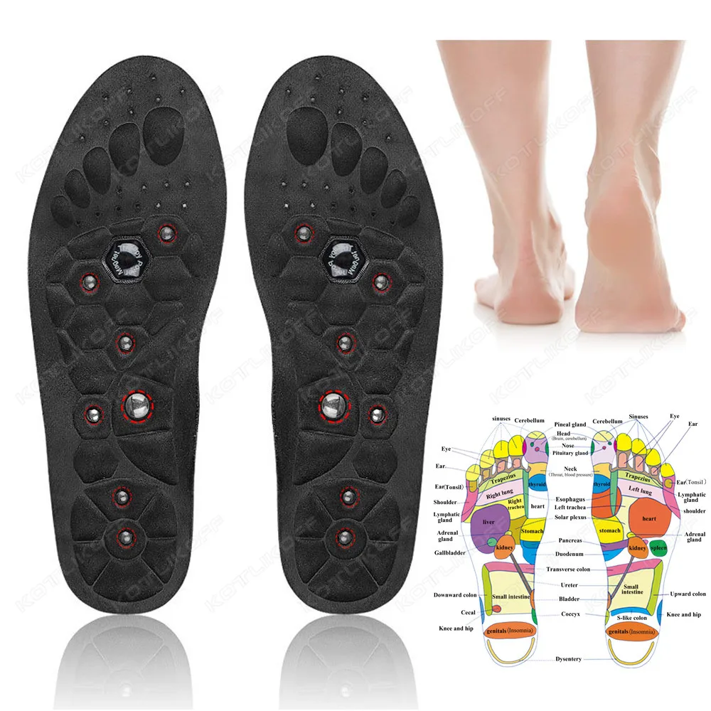Magnetic Foot Massage Insoles For Shoes Therapy Reflexology Pain Relief Arch Support Comfortable Walking Insoles Unisex Upgrade