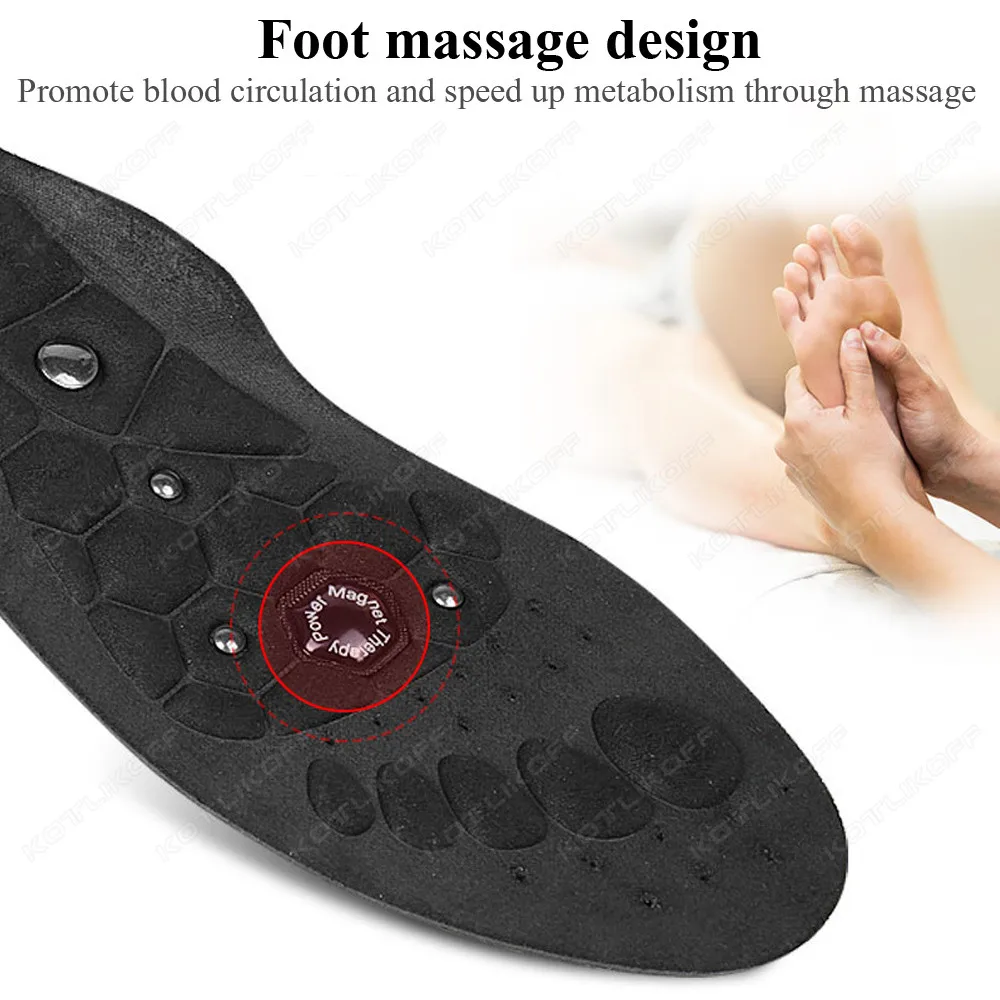 Magnetic Foot Massage Insoles For Shoes Therapy Reflexology Pain Relief Arch Support Comfortable Walking Insoles Unisex Upgrade