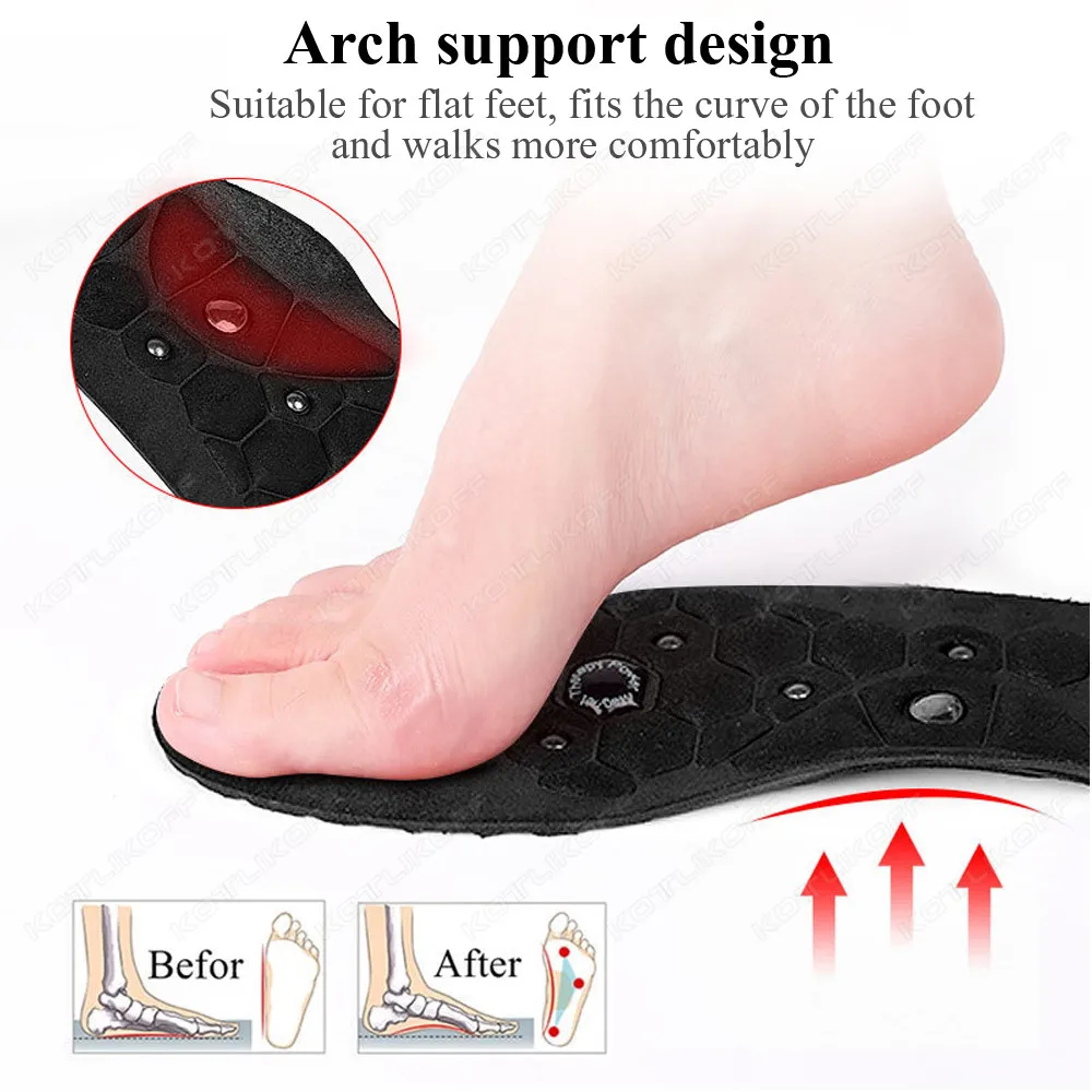 Magnetic Foot Massage Insoles For Shoes Therapy Reflexology Pain Relief Arch Support Comfortable Walking Insoles Unisex Upgrade
