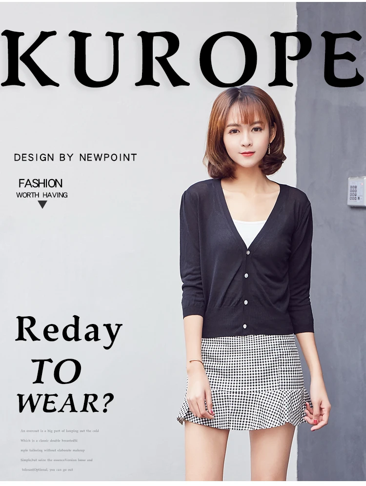 Cardigan for Girls Outerwear Summer Women Ladies Sweater Cropped Jerseys Crochet Top Button-down Knitted Sweaters Tops Clothing