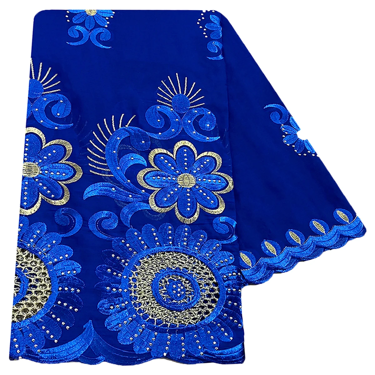 Latest African Women Scarf Soft 100% Cotton With Dold Chip Scarf Dubai Isalmic Scarf Embroidery Muslim Hijab for Shawls Wraps