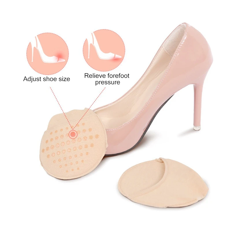 Half Forefoot Socks for Women, Invisible Foot Cushion Socks, Seamless Toe Topper Liner, Non-Slip Sponge, High Heels