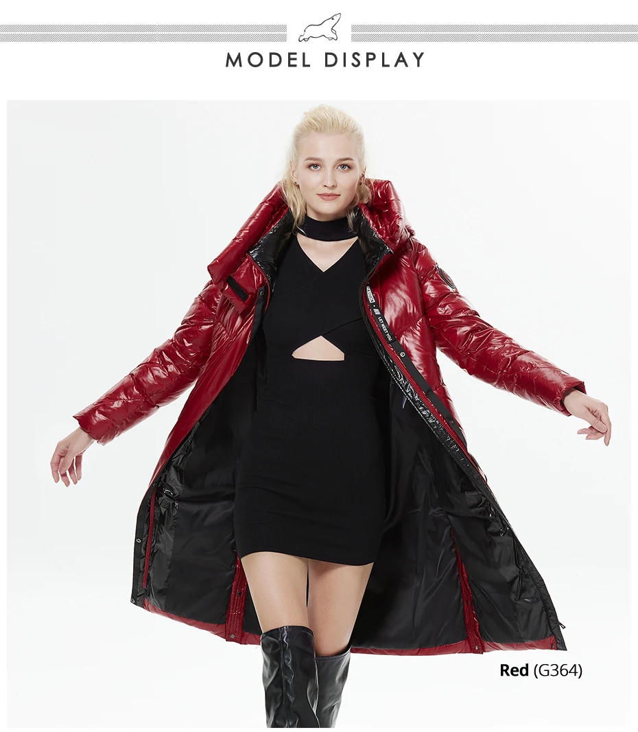 ICEbear 2023 Winter Fashionable Jacket Women's Hooded Warm Parkas Bio Fluff Parka Hight Quality Female Quilted Coat GWD20155D