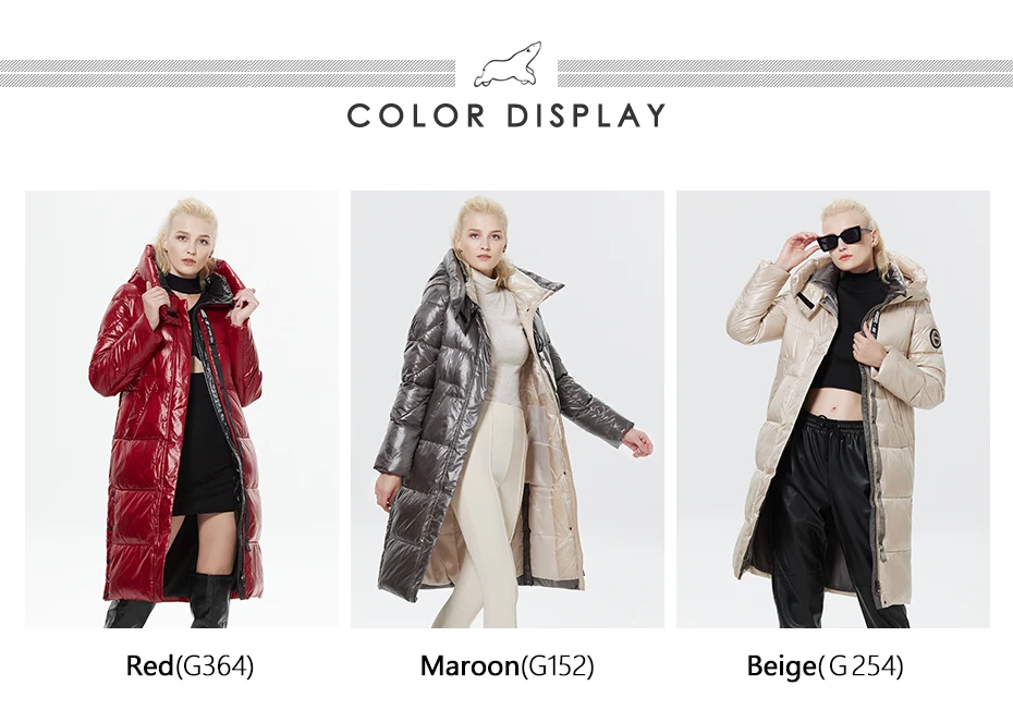 ICEbear 2023 Winter Fashionable Jacket Women's Hooded Warm Parkas Bio Fluff Parka Hight Quality Female Quilted Coat GWD20155D