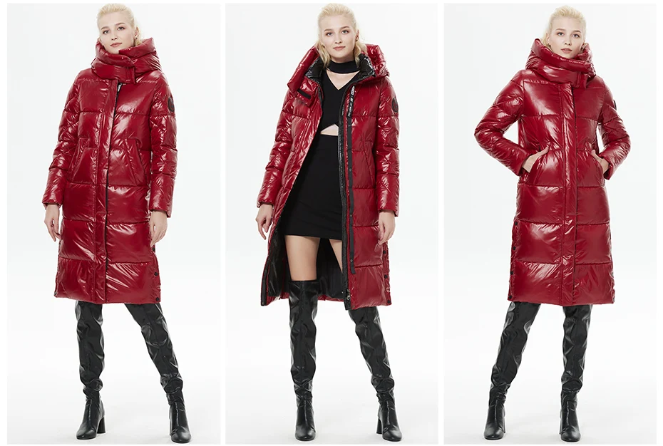 ICEbear 2023 Winter Fashionable Jacket Women's Hooded Warm Parkas Bio Fluff Parka Hight Quality Female Quilted Coat GWD20155D